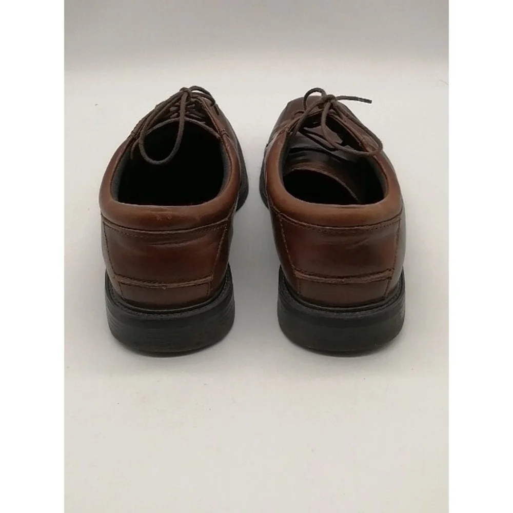 Nunn Bush Oxfords Mens Brown 8 Lace Up Dress Shoe Leather 83364-200 Comfort Gel